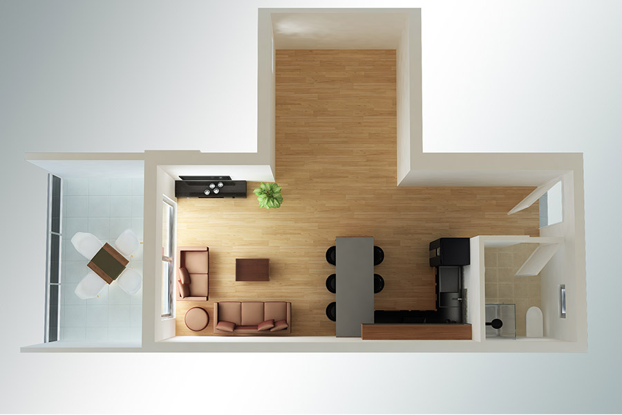 Resort Studio-Apartment Plan-2